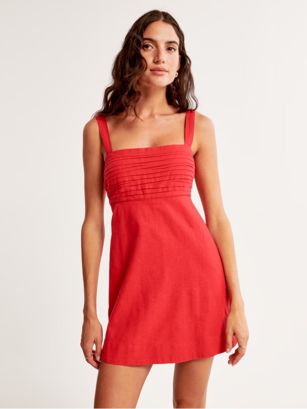 Abercrombie + Fitch Red Emerson Linen Blend Skort Dress M